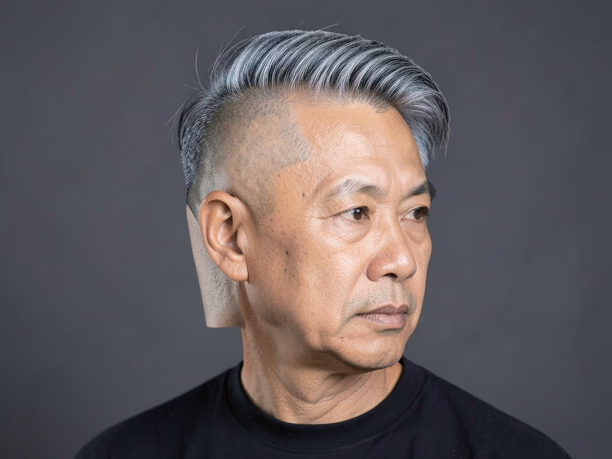 Man with a side shave undercut