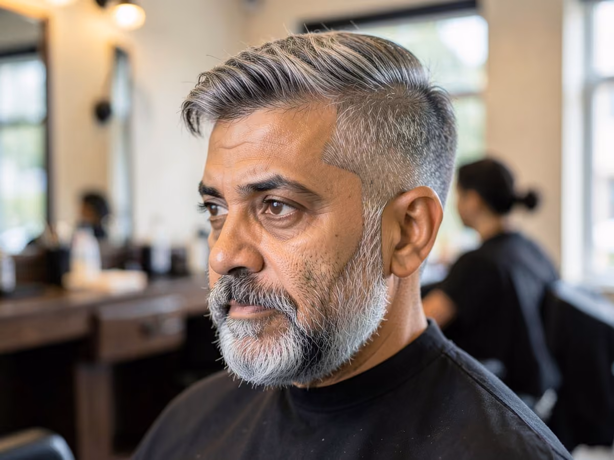 Man with a thick hair undercut