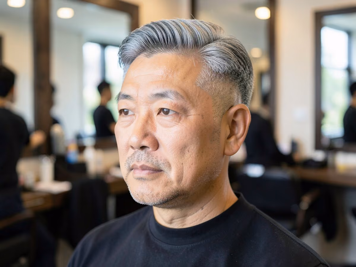Man with an undercut for older men