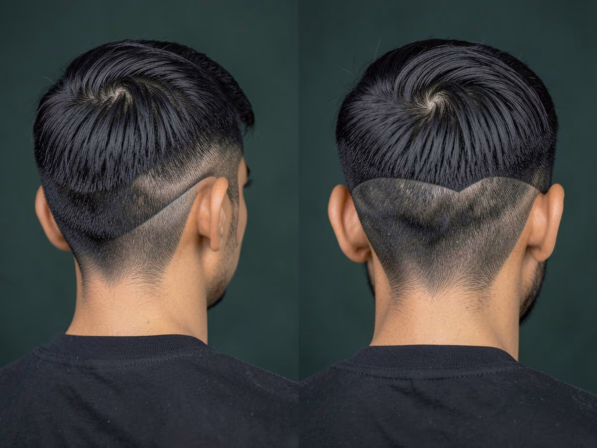 Man with an undercut with design