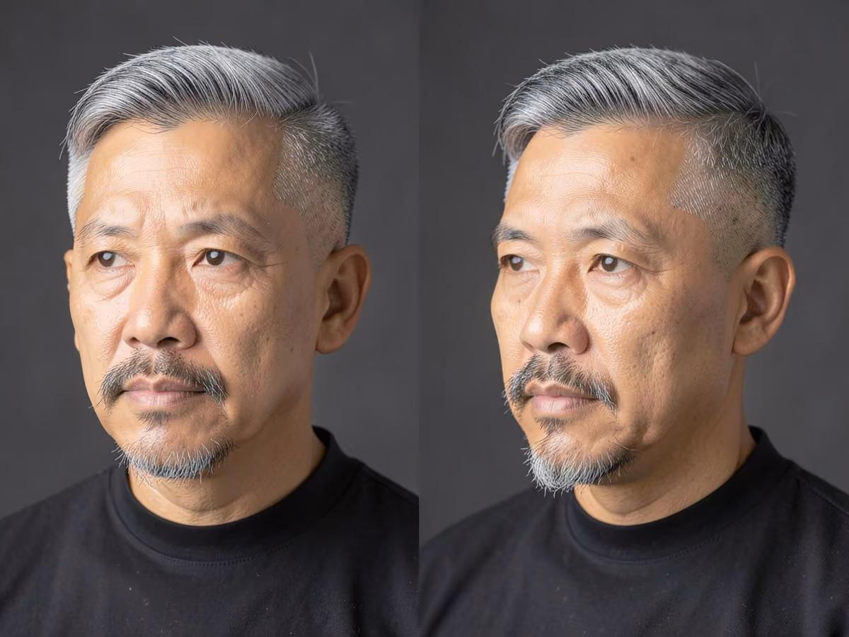 Man with an undercut with goatee