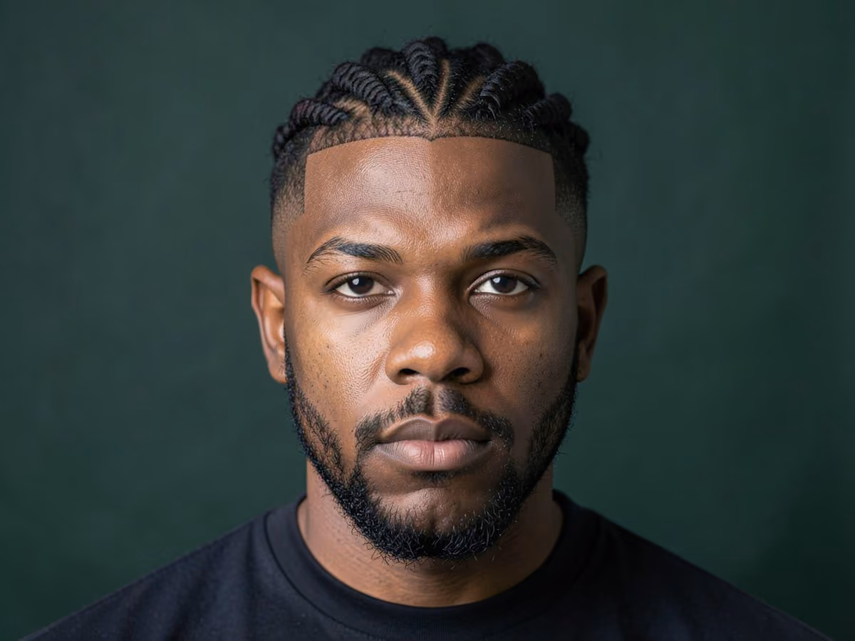 Man with an undercut with twists