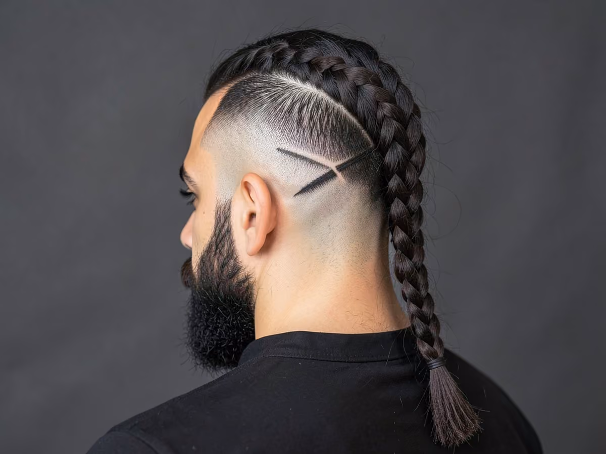 Man with a viking undercut