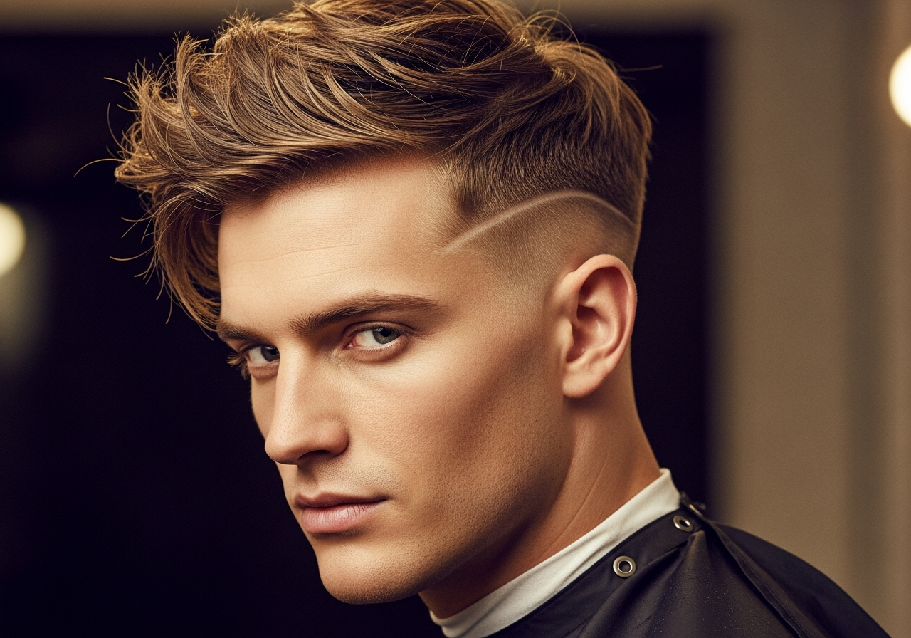 Men's Textured Disconnected Undercut 2026 - Choppy layered top with high skin fade, perfect for square and oval faces