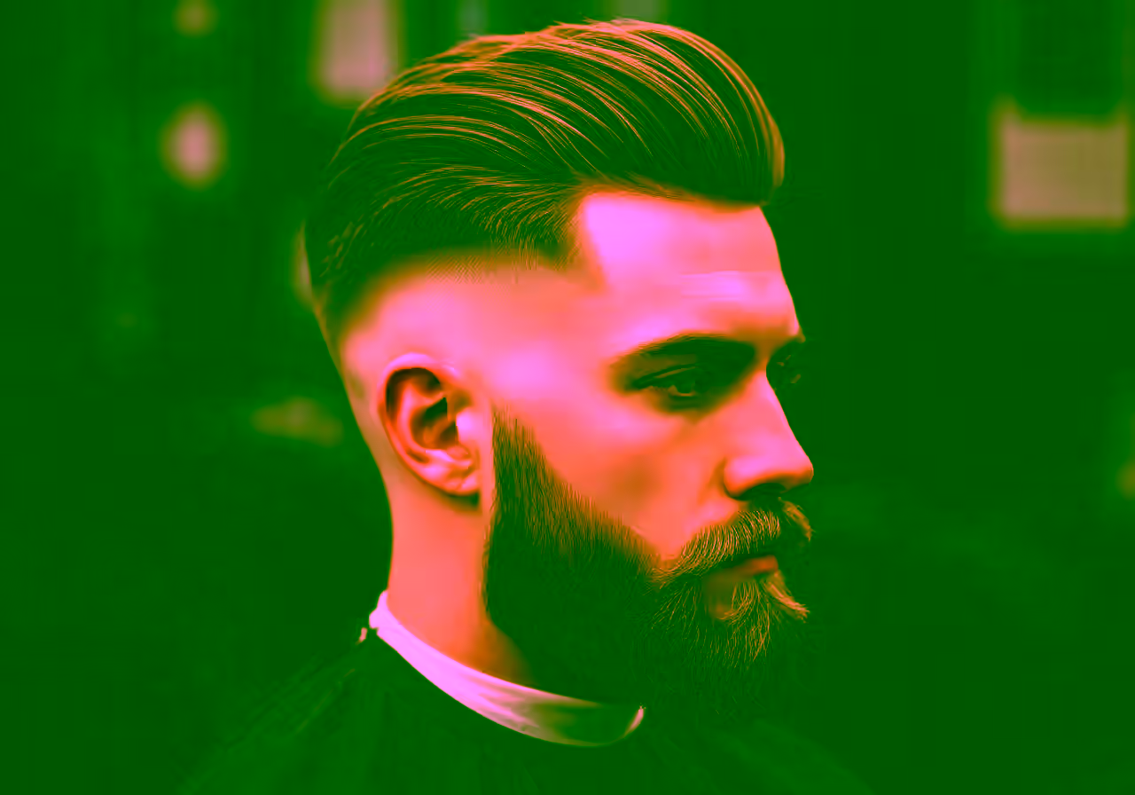 Undercut with Beard / Perm / Color Pop hairstyle for men 2026 — undercut variation, best for all face shapes + custom looks, modern barbering by Master Stylist Jessica Hamilton