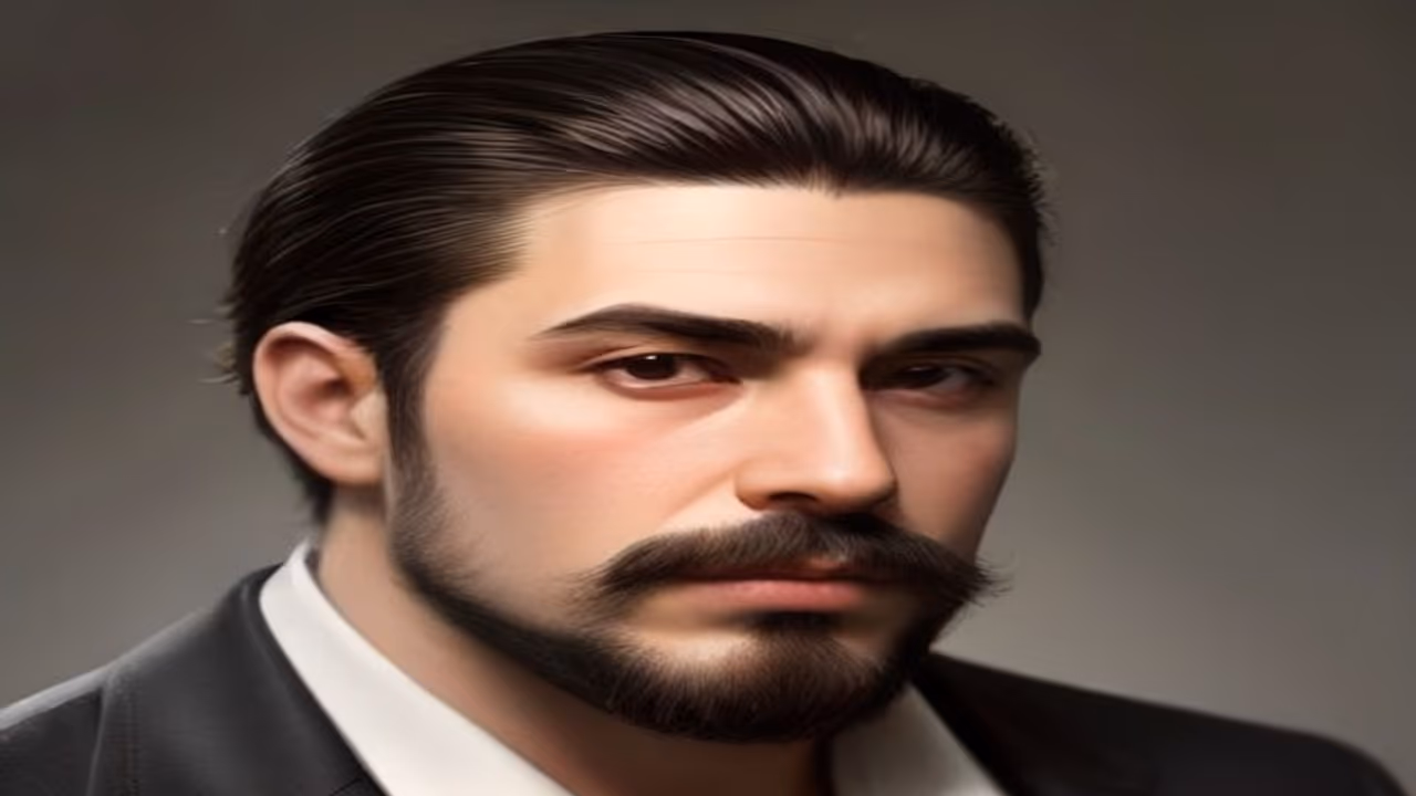 Man with a Van Dyke beard — pointed goatee and disconnected moustache with clean cheeks