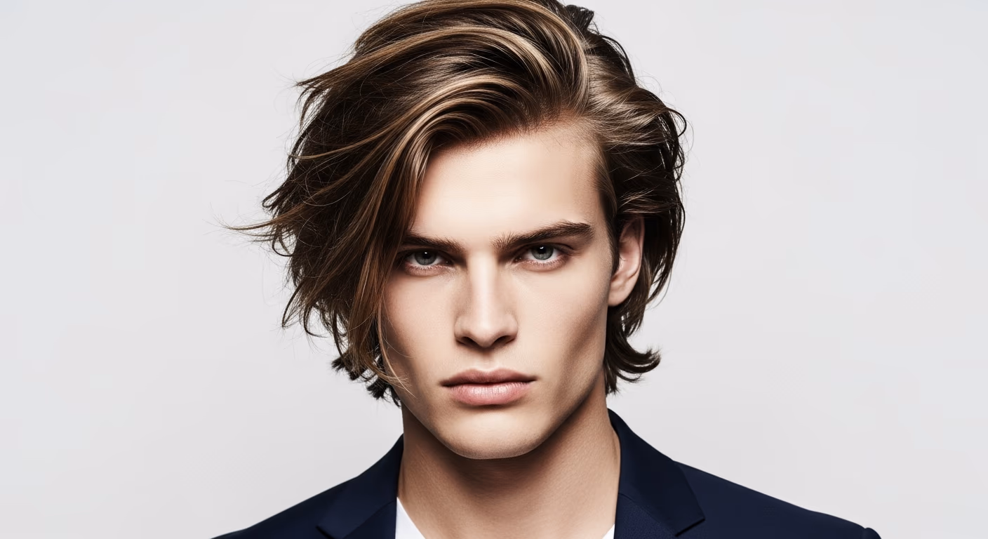 Bearded Warrior Cut hairstyle for men 2026 — warrior cut variation, best for wavy latino/mediterranean hair, modern barbering by Master Stylist Jessica Hamilton
