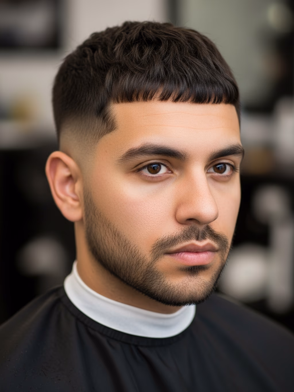 Faded Warrior Cut hairstyle for men 2026 — warrior cut variation, best for heart-shaped faces balancing forehead width, modern barbering by Master Stylist Jessica Hamilton