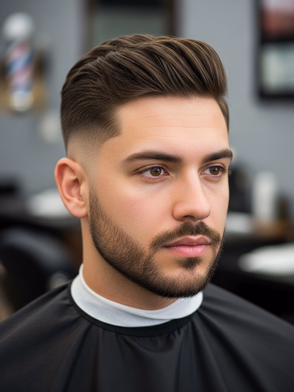 Tapered Warrior Cut hairstyle for men 2026 — warrior cut variation, best for diamond faces with prominent cheekbones, modern barbering by Master Stylist Jessica Hamilton