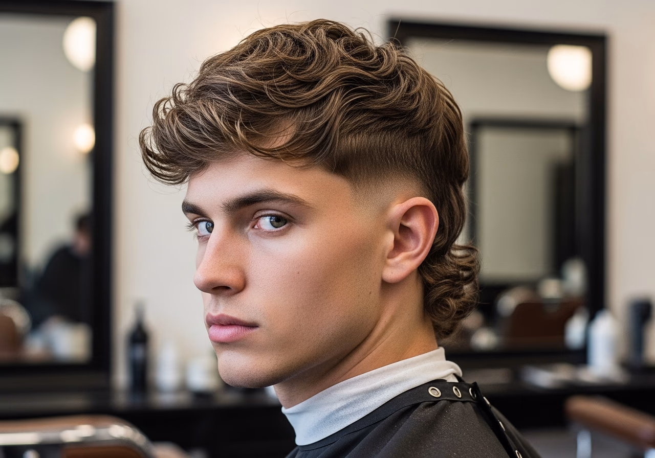 Wavy Hair Styles for Men 2026 - Modern Wavy Mullet