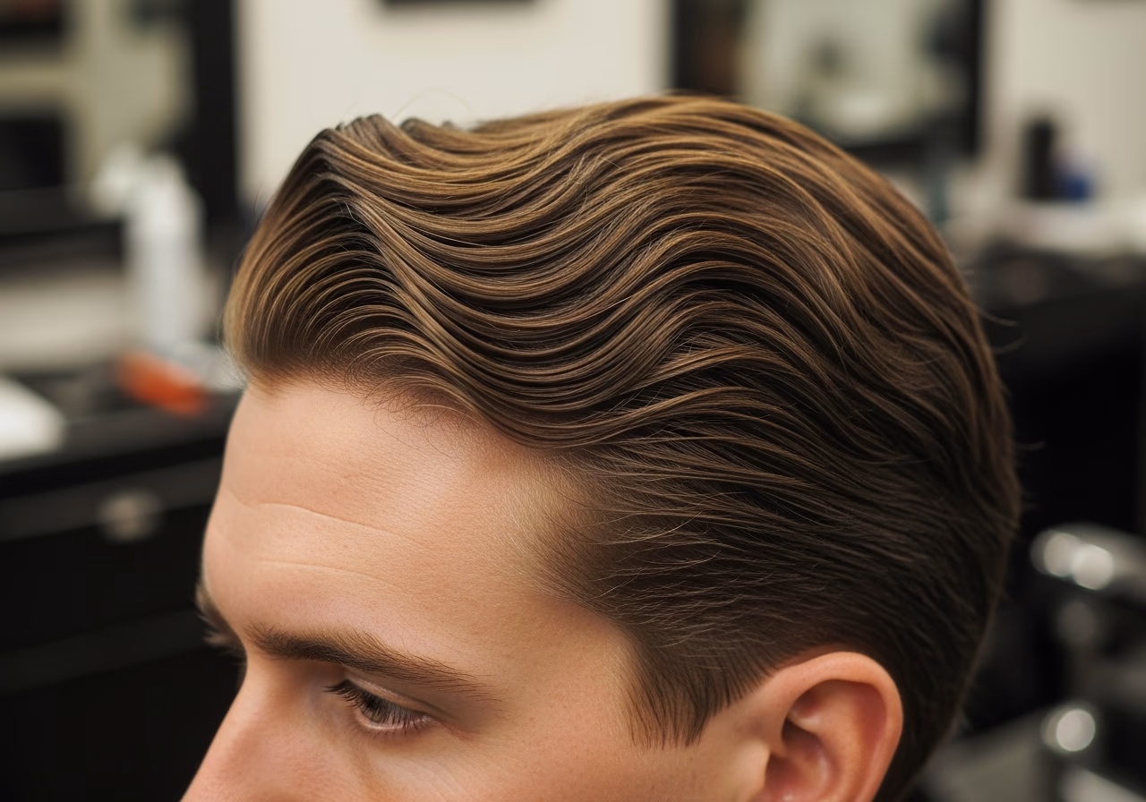 Wavy Hair Styles for Men 2026 - Polished Wavy Pompadour