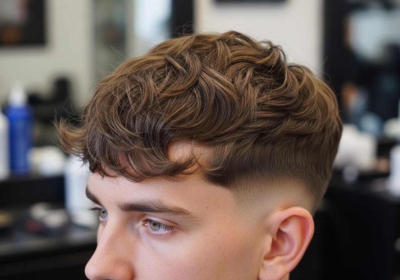 Wavy Hair Styles for Men 2026 - Wavy Fluffy French Crop