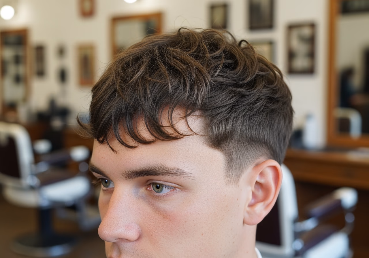 Wavy Hair Styles for Men 2026 - Wavy Messy Fringe Crop