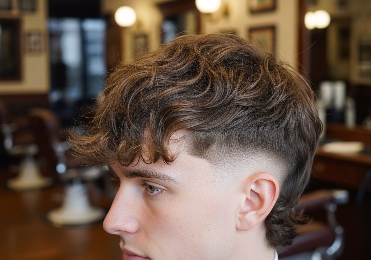 Wavy Hair Styles for Men 2026 - Wavy Shaggy Layers with Fade