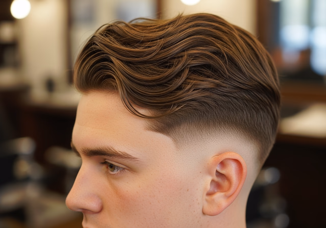 Wavy Hair Styles for Men 2026 - Wavy Textured Drop Fade