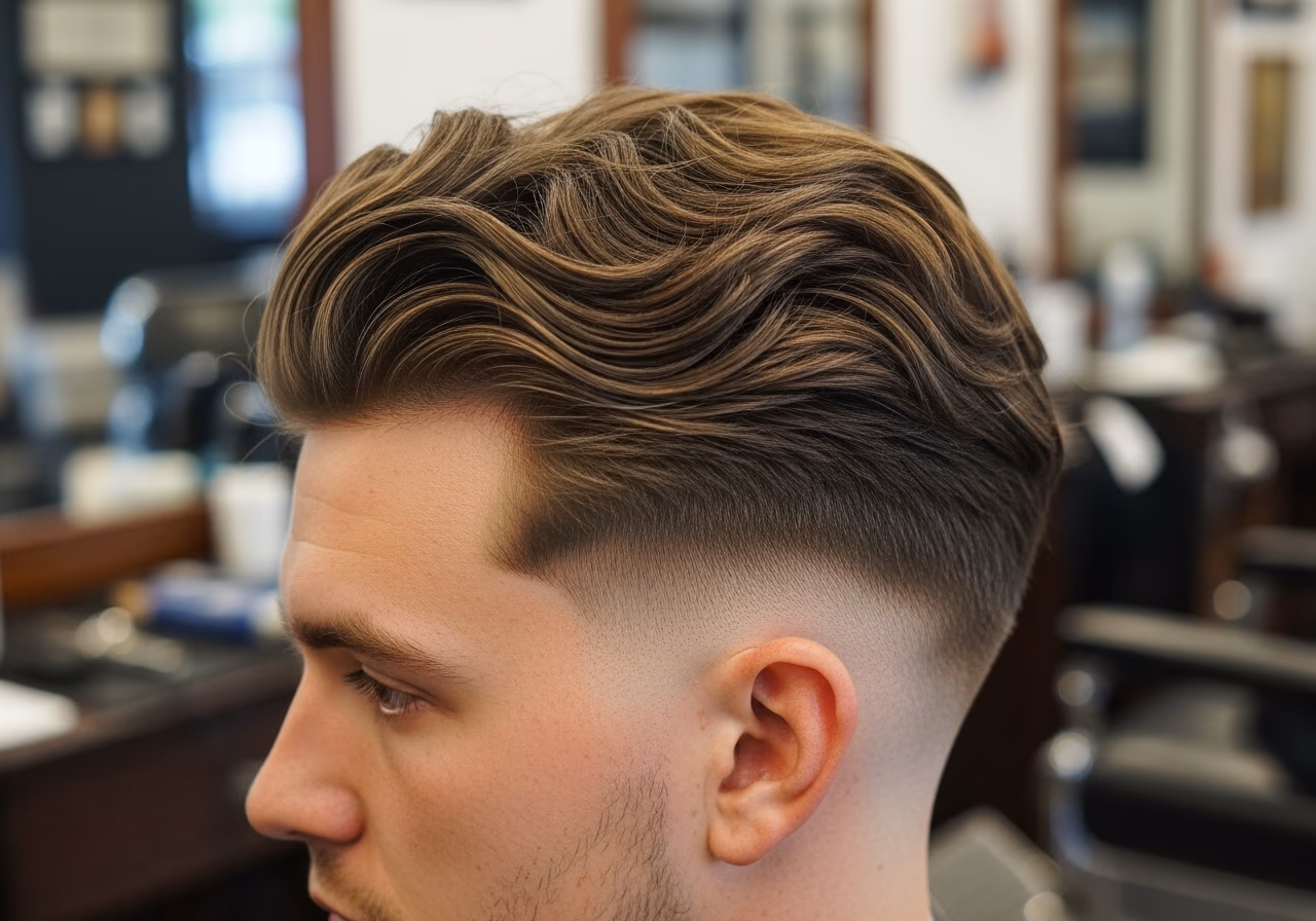 Wavy Hair Styles for Men 2026 - Wavy Textured Two-Block