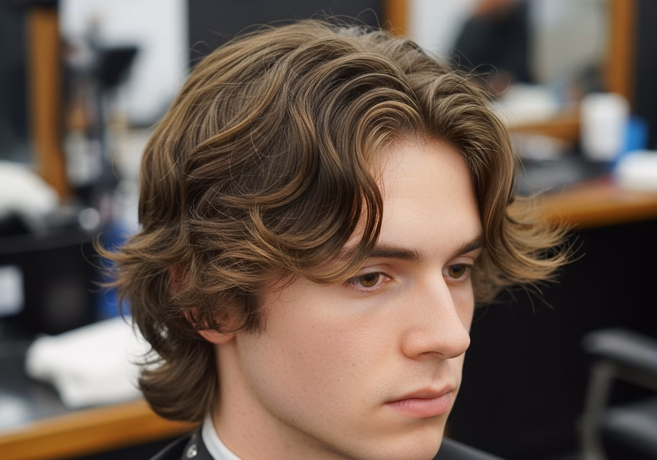 Wavy Hair Styles for Men 2026 - Wavy Wolf Cut with Shaggy Layers