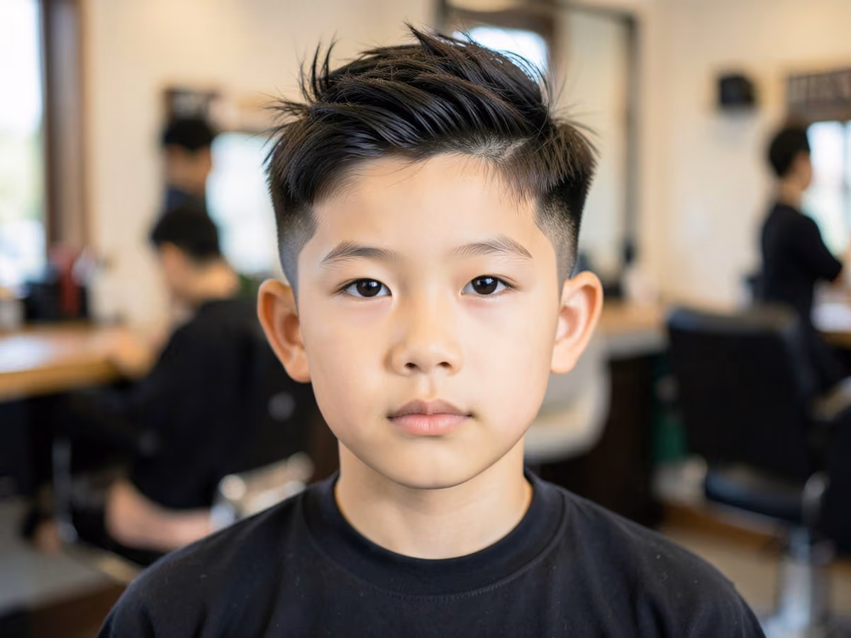 Boy with a country boy haircut