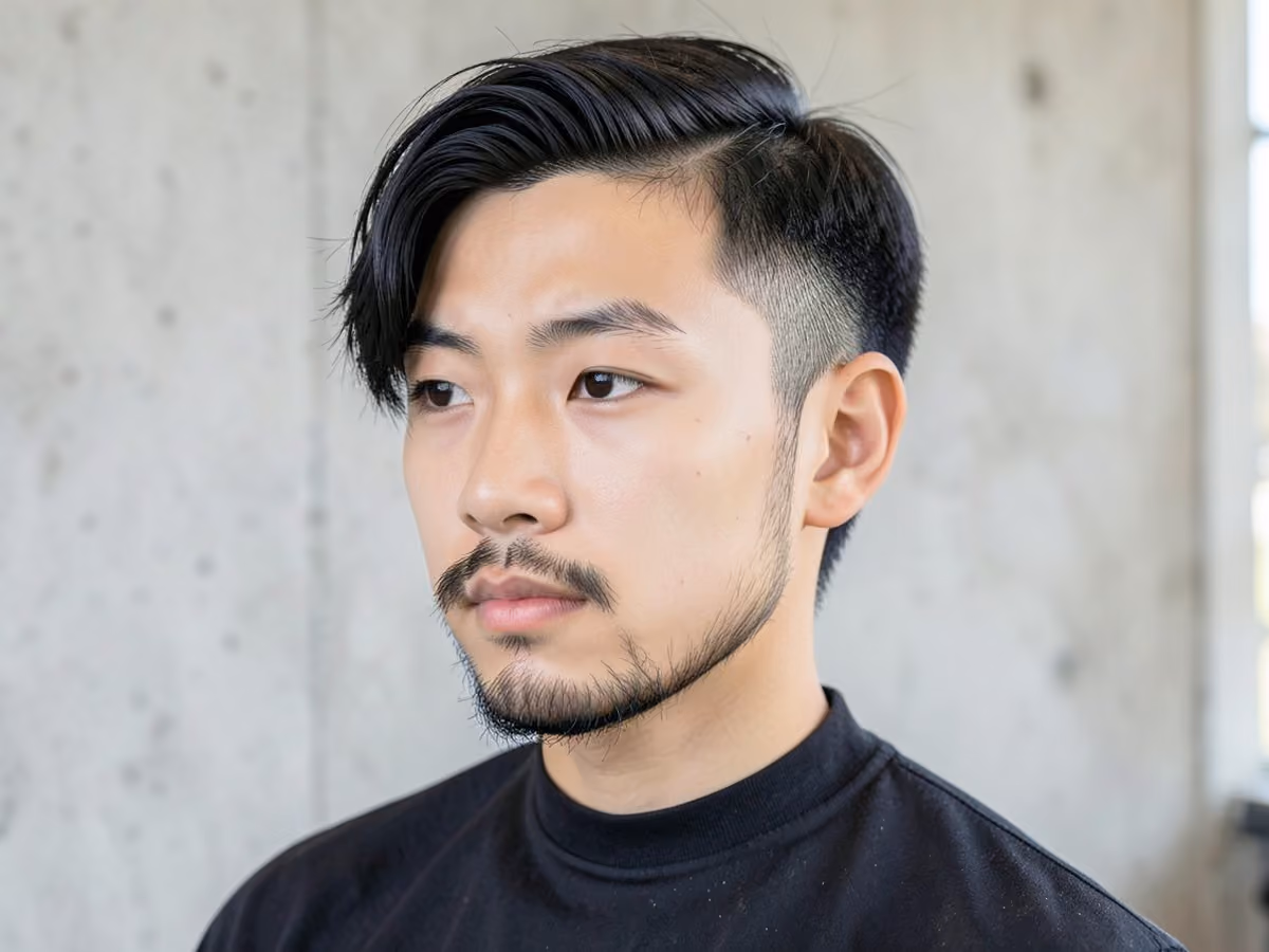 Boy with a flow with short beard