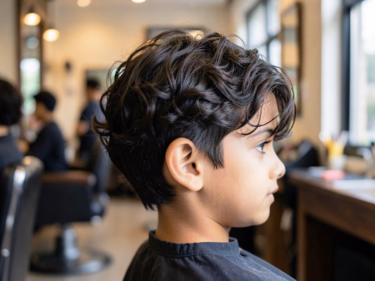 Boy with a grown out wavy flow