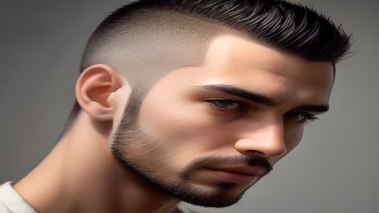 Man examining a patchy fade with thin spots on the side of his head — patchy fade causes and fixes