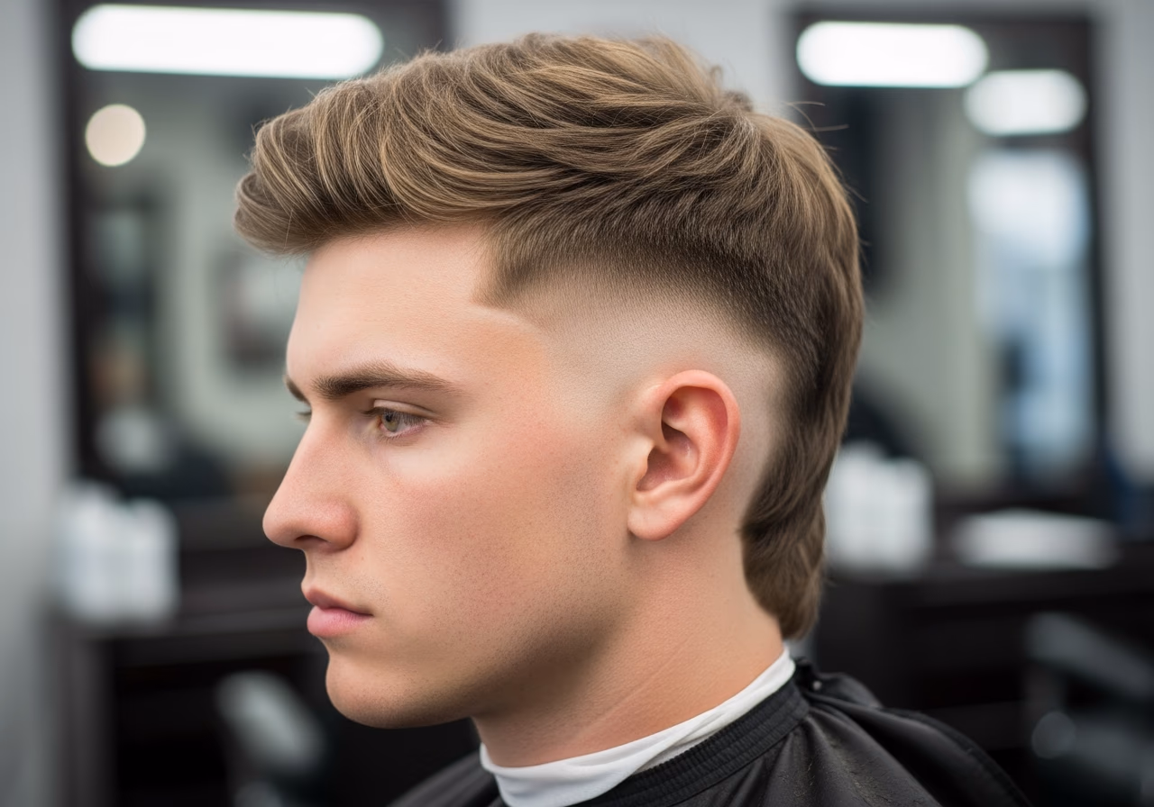 Wolf Cut for Men 2026 - Wolf Cut Burst Fade