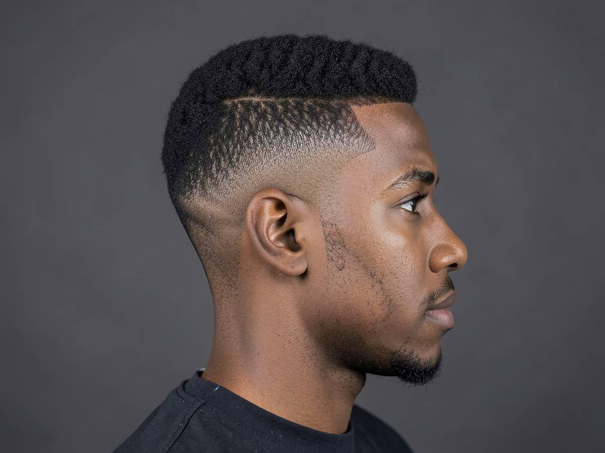 Man with a clipper shelf haircut