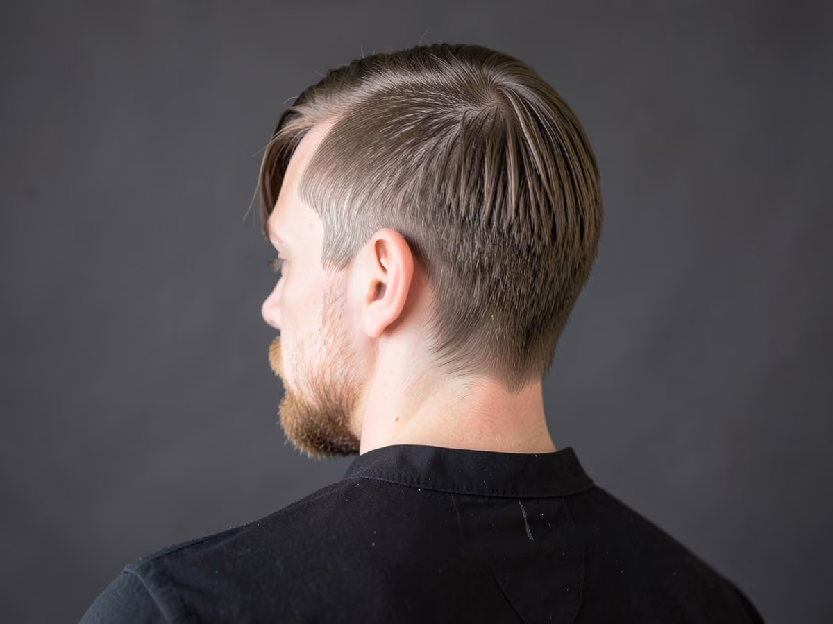 Man with a long thinning hair