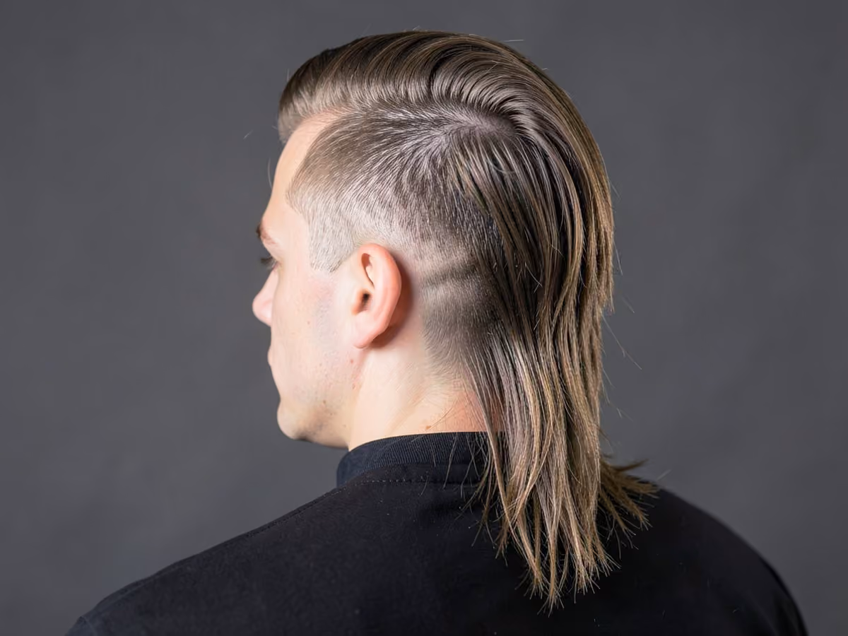 Man with a zac efron mullet
