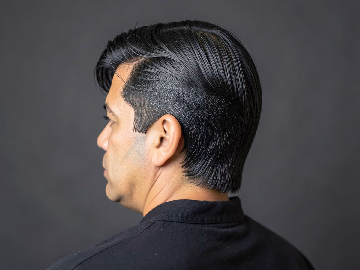 Man with a zac efron seventies side part