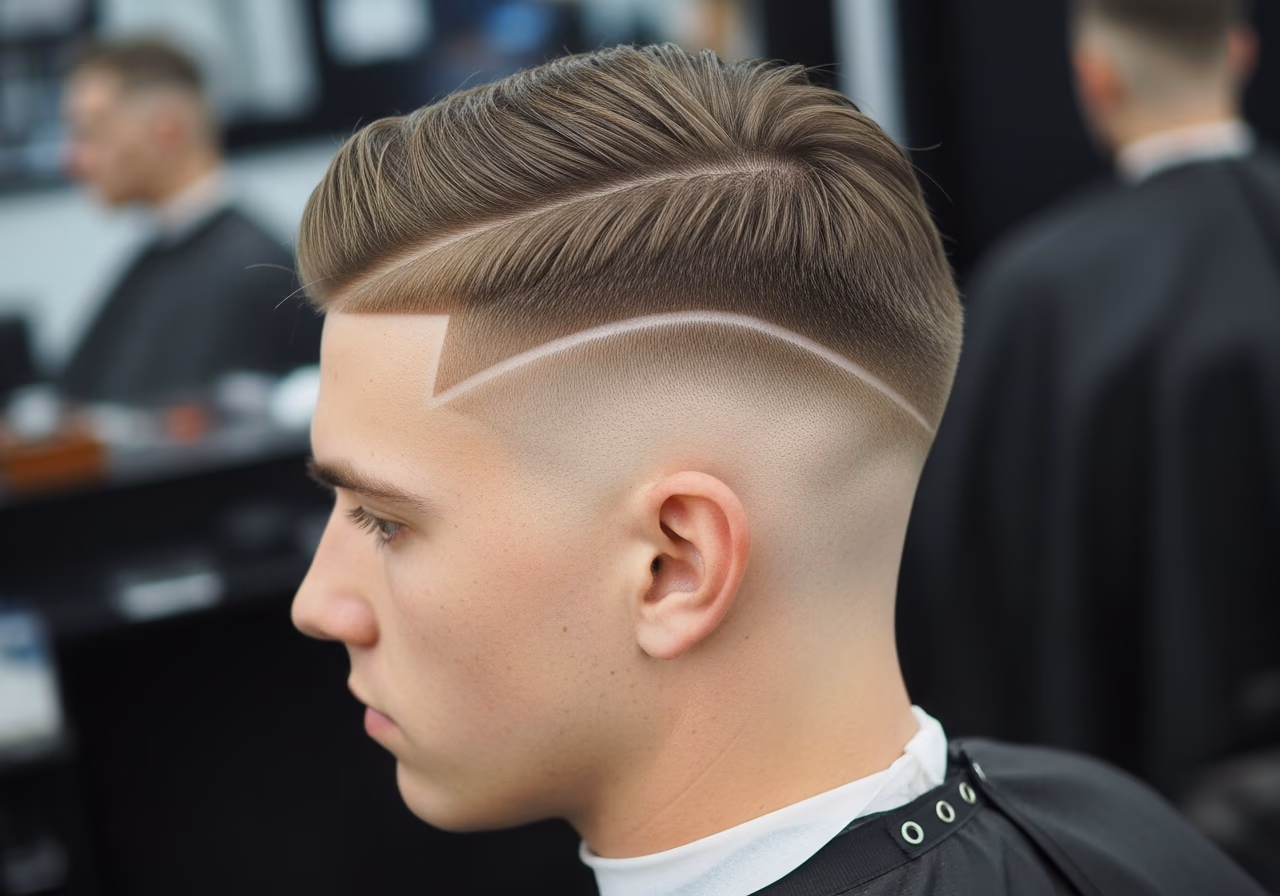 Hard Part Line haircut design for gents 2026 - sharp razor part line style
