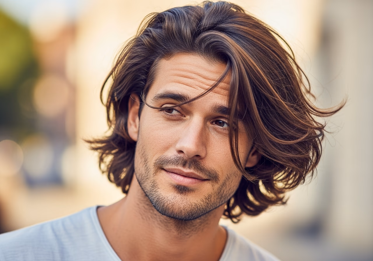 Long Bro Flow haircut for men 2026 - effortless laid back long hair style