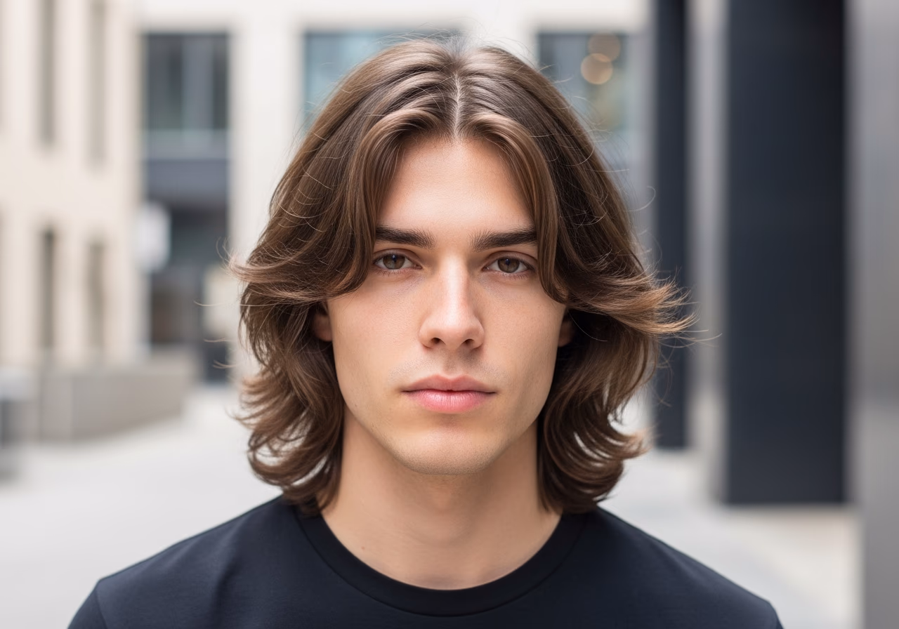 Long Curtains haircut for men 2026 - trendy center part long curtains style