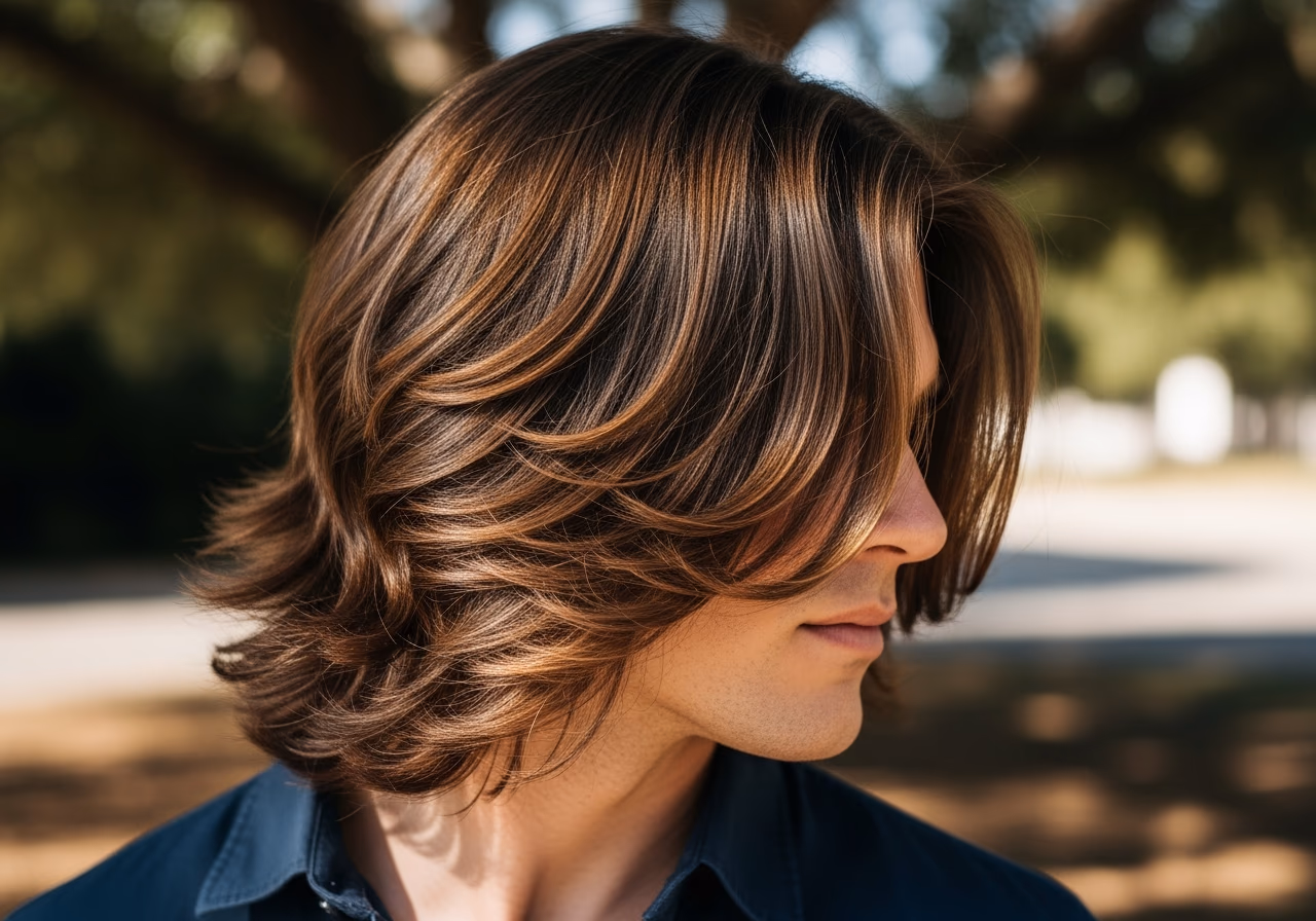 Long Layered Cut haircut for men 2026 - natural movement long layered hairstyle