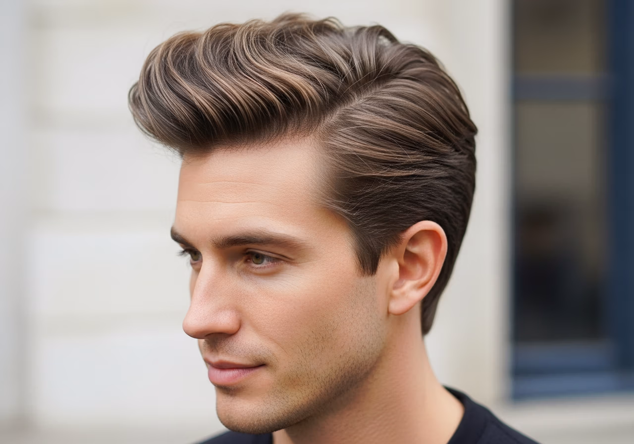 Loose Quiff haircut for men 2026 - relaxed volume quiff hairstyle