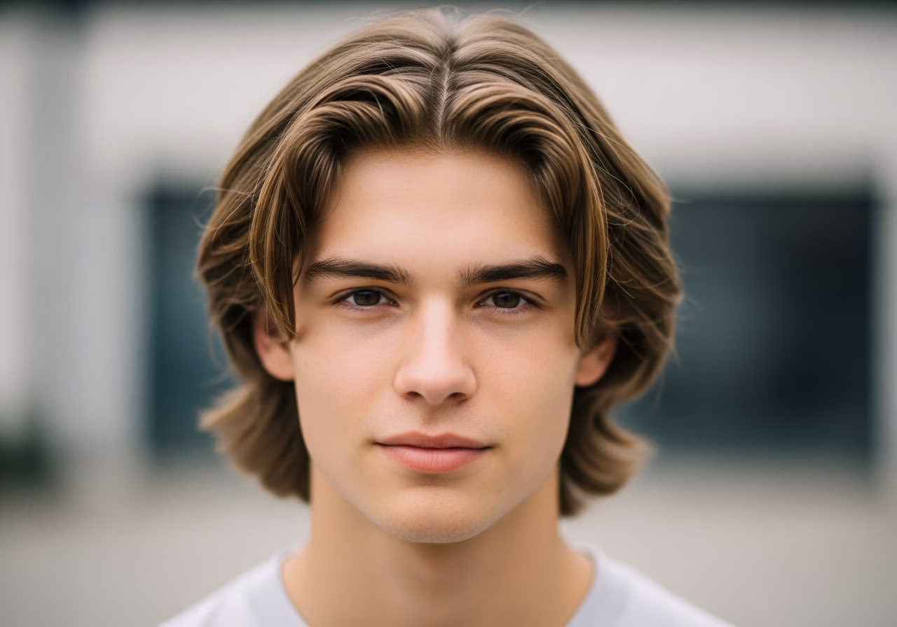 Medium Curtains haircut for men 2026 - trendy center part curtains style
