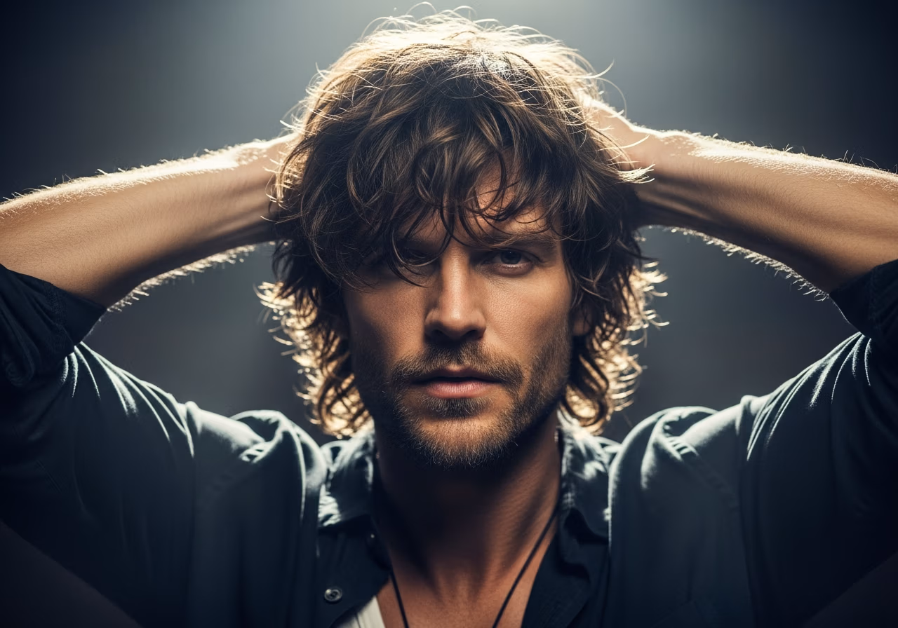 Medium Shaggy haircut for men 2026 - choppy layered shaggy style