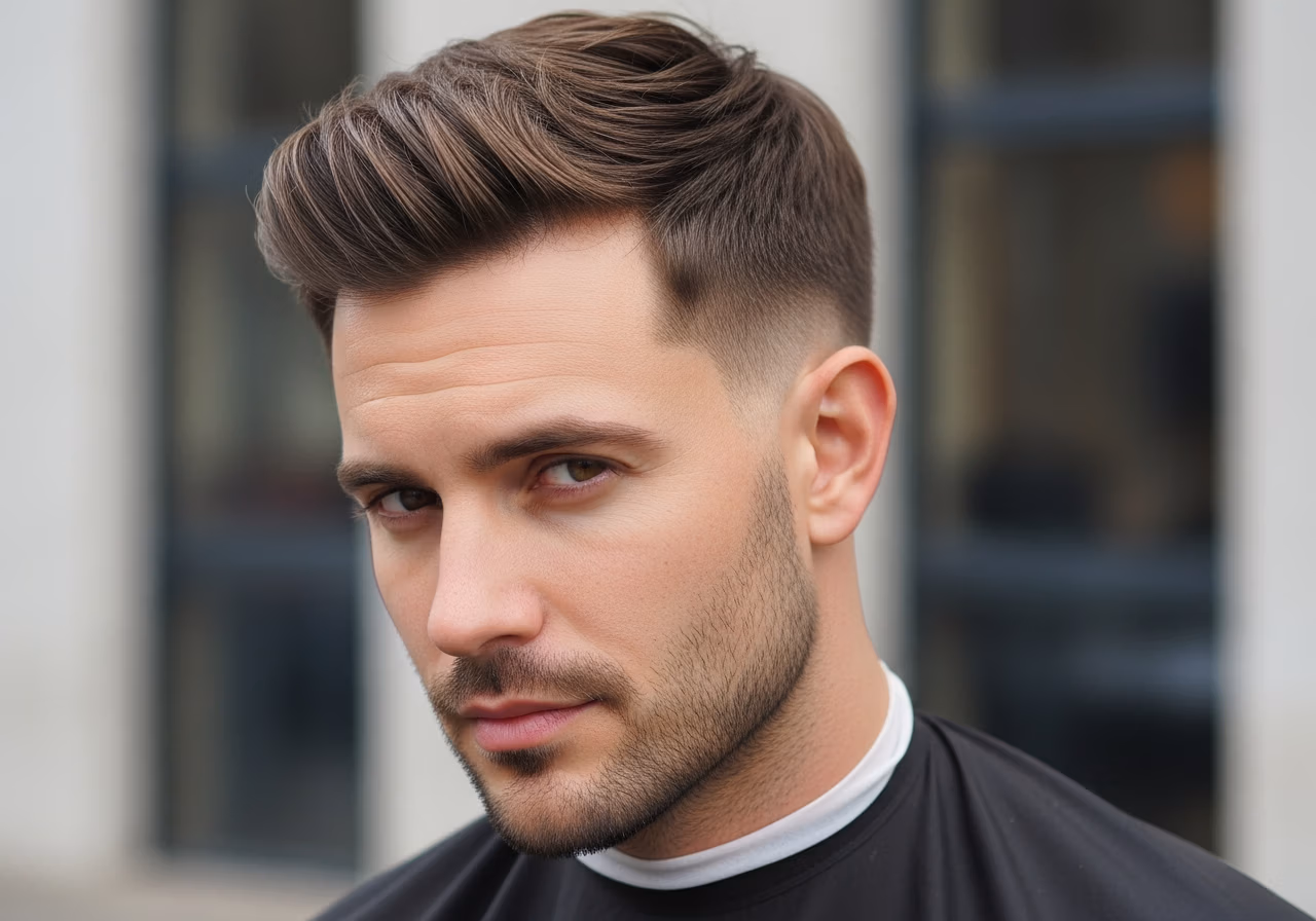 Medium Taper with Length haircut for men 2026 - clean taper medium top style