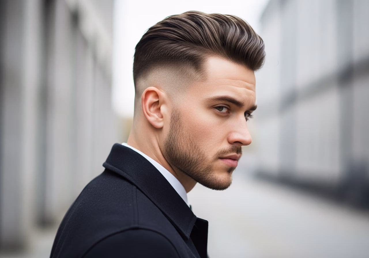 Medium Undercut haircut for men 2026 - bold contrast medium undercut