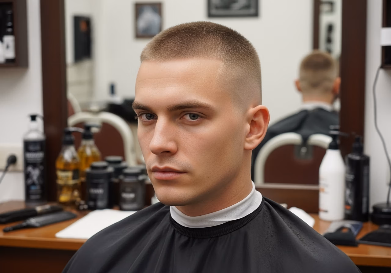 Modern Buzz Cut haircut for men 2026 - ultra short simple buzz style