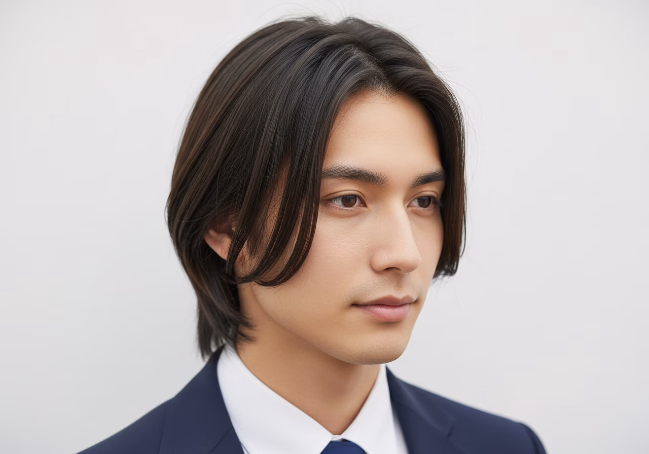 Straight And Layered Medium haircut for men 2026 - sleek straight layered style